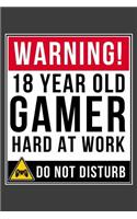 Warning 18 Year Old Gamer Hard At Work Do Not Disturb