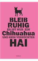 Bleib Ruhig Es Ist Nur Ein Chihuahua Und Kein Verrückter Hai Notizbuch