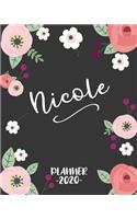 Nicole: Personalized Name Weekly Planner. Monthly Calendars, Daily Schedule, Important Dates, Goals and Thoughts all in One!