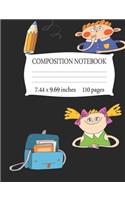 Composition Notebook 7.44 x 9.69 Inches 110 pages