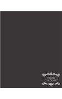 To-Do Checklist: Large To-Do List Notebook with Checkboxes for Daily Tasks and Staying Organized Solid Business Black