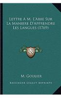 Lettre A M. L'Abbe Sur La Maniere D'Apprendre Les Langues (1769)