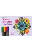 Coloring Flower Mandala Postcards