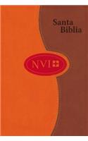 Biblia Compacta de Letra Grande-NVI: Nueva Version Internacional, miel con naranja duotono