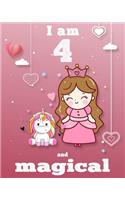 unicorn journal i am 4 and magical