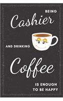 Cashier & Drinking Coffee Notebook