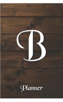 B: Letter Journal Monogram Minimalist Lined Notebook To Do List Undated Daily Planner for Personal and Business Activities with Check Boxes to Help you