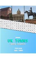 UK Towns word search for Kids