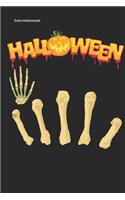 Scary metacarpals: human bones dabbing skeleton Lined Notebook / Diary / Journal To Write In 6"x9" for Scary Halloween, Spooky Ghosts, Pumpkins for kids, men and women