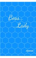 Boss Lady: Journal Notebook Novelty Gift for your friend,6"x9" Lined Blank 100 pages White papers, Blue Cover