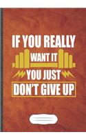 If You Really Want It You Just Don't Give Up