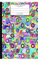 Unruled Composition Notebook. 6" x 9". 120 Pages. Circles Pattern Cover