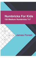 Numbricks For Kids 150 Medium Numbricks 7x7: Crossword books for kids(18 Numbricks Puzzle Books for Kids)