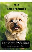 2019 Daily Planner Create a Clear Plan of the Goals You Hope to Gain and the Work You Need to Be Maintain, Then Organize Around Them.: Cute Shih Tzu Terrier Puppy Dog to Inspire: New Year Day Agenda Book