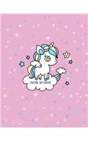 Unicorn Sketchbook: Cute Magical Unicorn Sketchbook for Girls: 100+ Pages of 8.5"x11" Blank Paper for Drawing, Doodling or Sketching