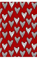Bullet Journal Notebook Abstract Hearts Pattern 1