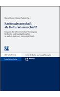 Rechtswissenschaft ALS Kulturwissenschaft?