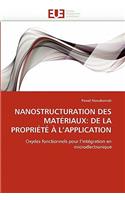 Nanostructuration Des Matériaux