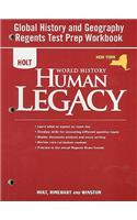 Holt World History Human Legacy: New York Global History and Geography Regents Test Prep Workbook