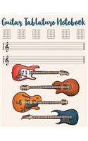 Guitar Tablature Notebook: 5 Blank Chord Diagrams Seven 6-line Staves per page with 110 pages printed on both sides in an 8.5x11 size.