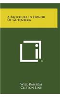 A Brochure in Honor of Gutenberg