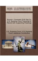 Burnet V. Coronado Oil & Gas Co U.S. Supreme Court Transcript of Record with Supporting Pleadings
