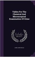 Tables For The Chemical And Microscopical Examination Of Urine