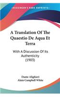 Translation Of The Quaestio De Aqua Et Terra