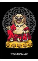 Wochenplaner: Meditierender Mops Buddha