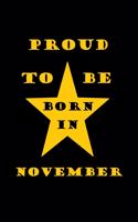 Proud to be born in November: birthday in november