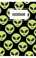 Alien print notebook: novelty notebook 6"x9"