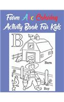 Farm Abc Coloring Activity Book For Kids