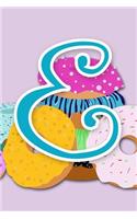 E: Purple Donut Initial Journal for Women, Girls and Teens - ADORABLY UPGRADED INTERIOR INCLUDES DECORATIVE LINED PAGES