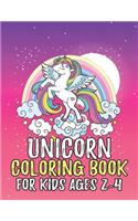 Unicorn Coloring Book for Kids Ages 2-4