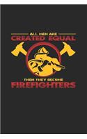 Firefighters: 6x9 Fire Department - lined - ruled paper - notebook - notes