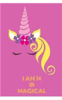 Unicorn Journal I am 14 & Magical
