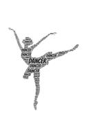 Dancer: Notebook, Journal - Dot grid, Dotted, Dot - 120 Pages DIN A5 (6x9 inches) - Notes, Drawings, Planer, Diary, Organization - Word Cloud Present