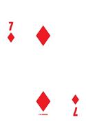 7 Of Diamonds: Poker Card 5x5 Graph Paper Notebook With .20" x .20" Squares For Work, Home Or School. 8.5 x 11 Notepad Journal For Math, Science, Design Projects, 