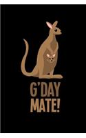 G'day Mate: Graph Paper Journal / Notebook / Diary Gift - 6"x9" - 120 pages - Graph Paper - 5mm x 5mm - Matte Cover