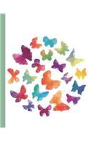 Dot Grid Notebook - Rainbow Butterflies: 8.5"x 11" BuJo 150 page DIY dot grid Notebook for bullet style journals(Dot Grid Bullet Journal - Bujo for Beginners)
