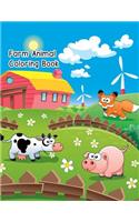 Farm Animal Coloring Book: 50 Cute Animals Improves Focus and Hand-Eye Coordination for Kids