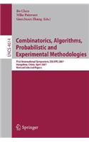 Combinatorics, Algorithms, Probabilistic and Experimental Methodologies