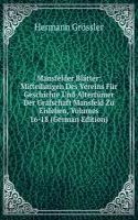 Mansfelder Blatter: Mitteilungen Des Vereins Fur Geschichte Und Altertumer Der Grafschaft Mansfeld Zu Eisleben, Volumes 16-18 (German Edition)