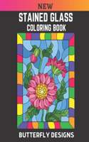 New Stained Glass Coloring Book: Beautiful Flower Designs for Stress Relief, Relaxation, and Creativity