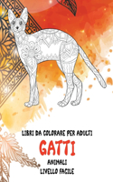 Libri da colorare per adulti - Livello facile - Animali - Gatti
