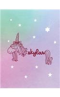 Skylar: Unicorn Name Notebook