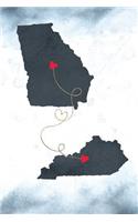 Georgia & Kentucky: Long Distance Out of State Notebook - Blank Lines