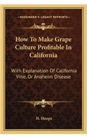 How to Make Grape Culture Profitable in California