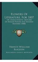 Flowers Of Literature, For 1807