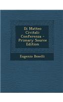 Di Matteo Civitali: Conferenza